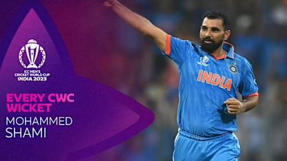 Logo of Every Mohammed Shami wicket at a Cricket World Cup | CWC23