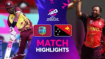 Logo of West Indies edge impressive PNG in Guyana | T20WC 2024