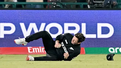 Logo of Sobha POTD: Matt Henry grabs a screamer to remove Klaasen