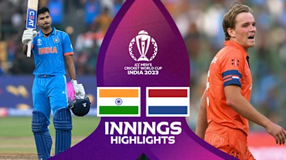 Logo of Imperious India go all out with the bat | Innings Highlights | CWC23