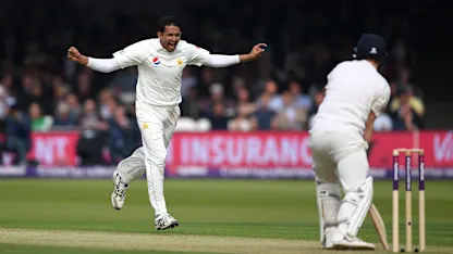 Logo of Mohammad Abbas took 8/64 in Pakistan's win over England at Lord's