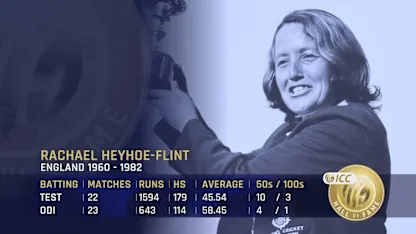 Logo of ICC Hall of Fame: Rachael Heyhoe-Flint | 'The face of women's cricket'