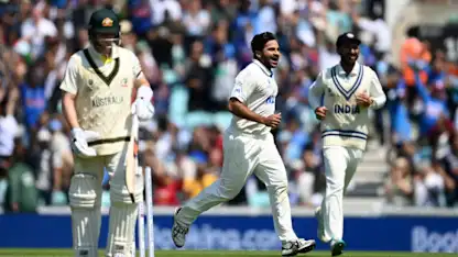 Logo of Wicket! Smith dismissal gives India big boost | WTC23 Final