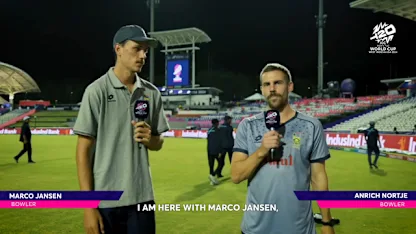Logo of Jansen, Nortje get candid after semi-final win | SF1: SA v AFG | T20WC 2024