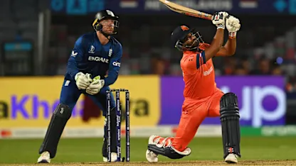 Logo of Netherlands hit foot on the pedal | CWC23