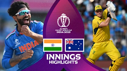 Logo of Spinners shine for India to restrict Australia | Innings Highlights | CWC23