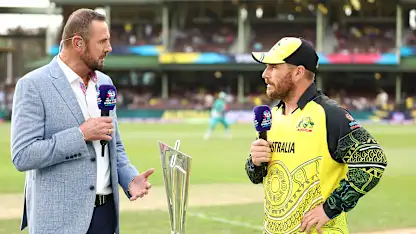 Logo of Simon Doull and Aaron Finch