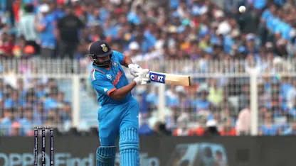 Logo of Rohit unleashes six fury against Ngidi | CWC23
