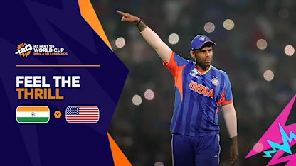 ICC India vs USA 매치 카드 이미지