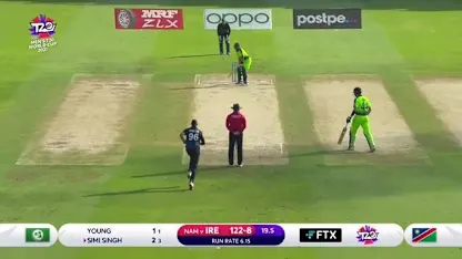 Logo of Chaotic scenes to close out Ireland's innings