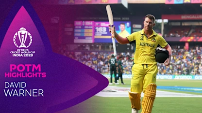 Logo of Warner's majestic 163 sets up massive Australia win | POTM Highlights | CWC23