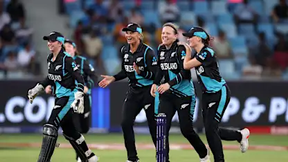Logo of Tahuhu triple-strike derails India chase | WT20WC 2024