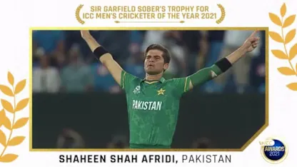 Logo of The Sir Garfield Sobers Trophy for the ICC Player of the Year: Shaheen Afridi
