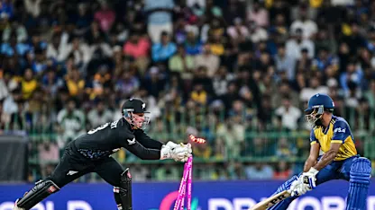 Pavan Rathnayake is stumped by Tim Seifert