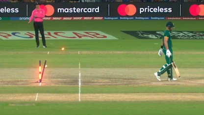 Logo of Rizwan laughs off hitting the stumps | PAK v SA | CWC23