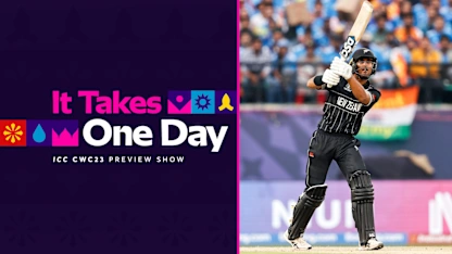 Logo of New Zealand turn to new sensation in semi-final push | It Takes One Day: Episode 41 | CWC23
