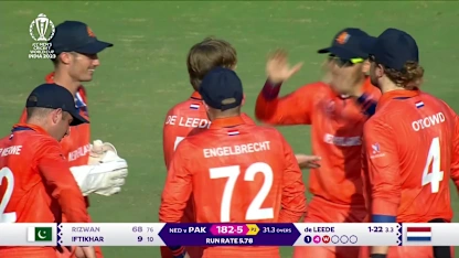 Logo of Mohammad Rizwan - Wicket - Pakistan vs Netherlands