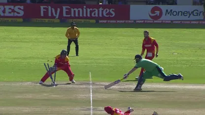 Stirling run out by Zimbabwe after setting off for a non-existent single