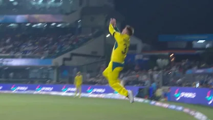 Logo of David Warner takes a stunner near the ropes | AUS v NED | CWC23