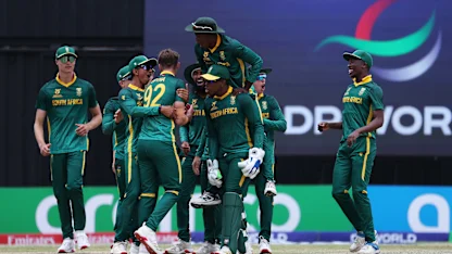 South Africa celebrating