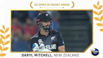 Logo of ICC Spirit of Cricket Award 2021 winner – Daryl Mitchell