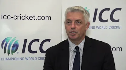 Logo of David Richardson interview following ICC Board meetings