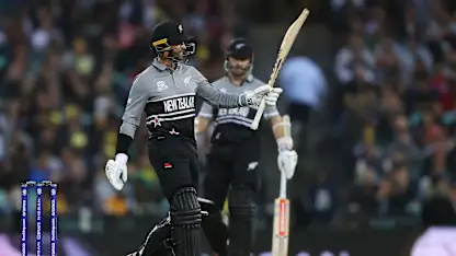 Logo of SIX: Devon Conway goes big to bring up his 50 | T20WC 2022
