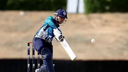 Nattaya Boochatham of Thailand bats during the ICC Women's T20 World Cup Qualifier 2024 match between Thailand and Scotland at Tolerance Oval on May 03, 2024 in Abu Dhabi, United Arab Emirates.