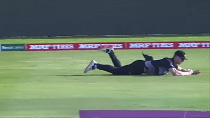 Jimmy Neesham pulls in a running stunner