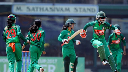 Logo of Bangladesh, who began with promise, paid the price for flagging spirits, sloppy fielding and the frequent loose ball.