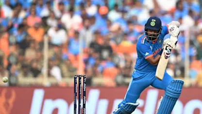Logo of Rahul's patient fifty keeps India in the fight | CWC23