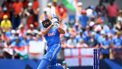 Logo of ‘MASSIVE!’: Watch Rohit Sharma’s monster 100m six | AUS v IND | T20WC 2024