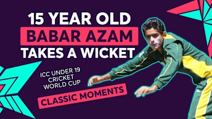 Logo of U19CWC Classic Momemt: 15-year old Babar Azam takes a Wicket