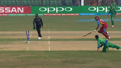 Shadab Khan's direct hit run out
