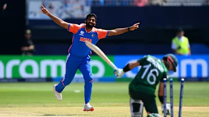 Logo of Brilliant Bumrah rattles Rizwan's stumps | IND v PAK | T20WC 2024