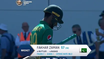 WICKET: Zaman falls to Rashid for 57