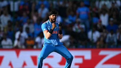 Logo of Birthday boy Hardik Pandya claims crucial breakthrough | CWC23