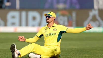 Logo of Sharp Starc take removes Devon Conway | CWC23