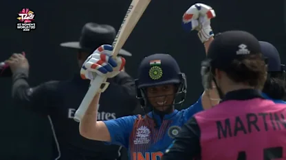 Logo of Women's T20WC Greatest Moments: Harmanpreet Kaur hits India Women's maiden T20I hundred