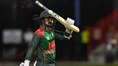 Logo of Liton Das brought up his maiden T20I fifty in the victorious T20I series-decider against West Indies, scoring 61 off just 32