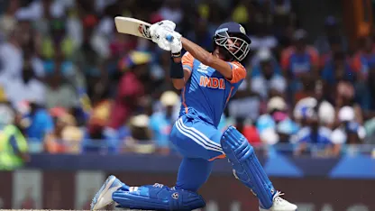 Logo of Axar nails the slog sweep | SA v IND | T20WC 2024 Final