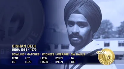 Logo of ICC Hall of Fame: Bishan Bedi | 'Languid, poetic spin bowler'