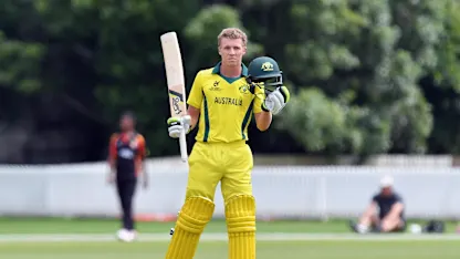 Logo of Nathan McSweeney's 156 against PNG at U19CWC