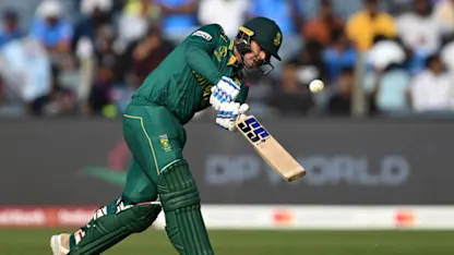 Logo of De Kock, van der Dussen charge lifts South Africa | CWC23