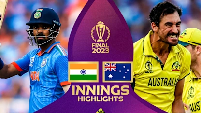 Logo of Disciplined Australia take control after early blaze | Innings Highlights | CWC23