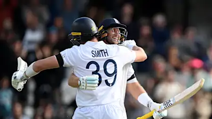 Logo of England produce record chase to win first Test against India