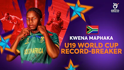 Logo of The unstoppable Kwena Maphaka | U19 World Cup wicket compilation