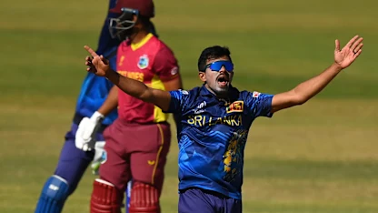 Logo of Theekshana spins a web around West Indies to set up victory | CWC23 Qualifier