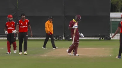 Kavian Naress breaks Windies partnership - Athanaze lbw for 87