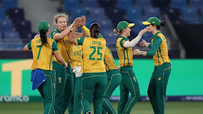 Logo of Mlaba cleans up advancing Mostary | WT20WC 2024